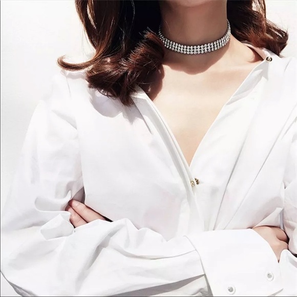 Rhinestone Choker - Picture 2 of 4